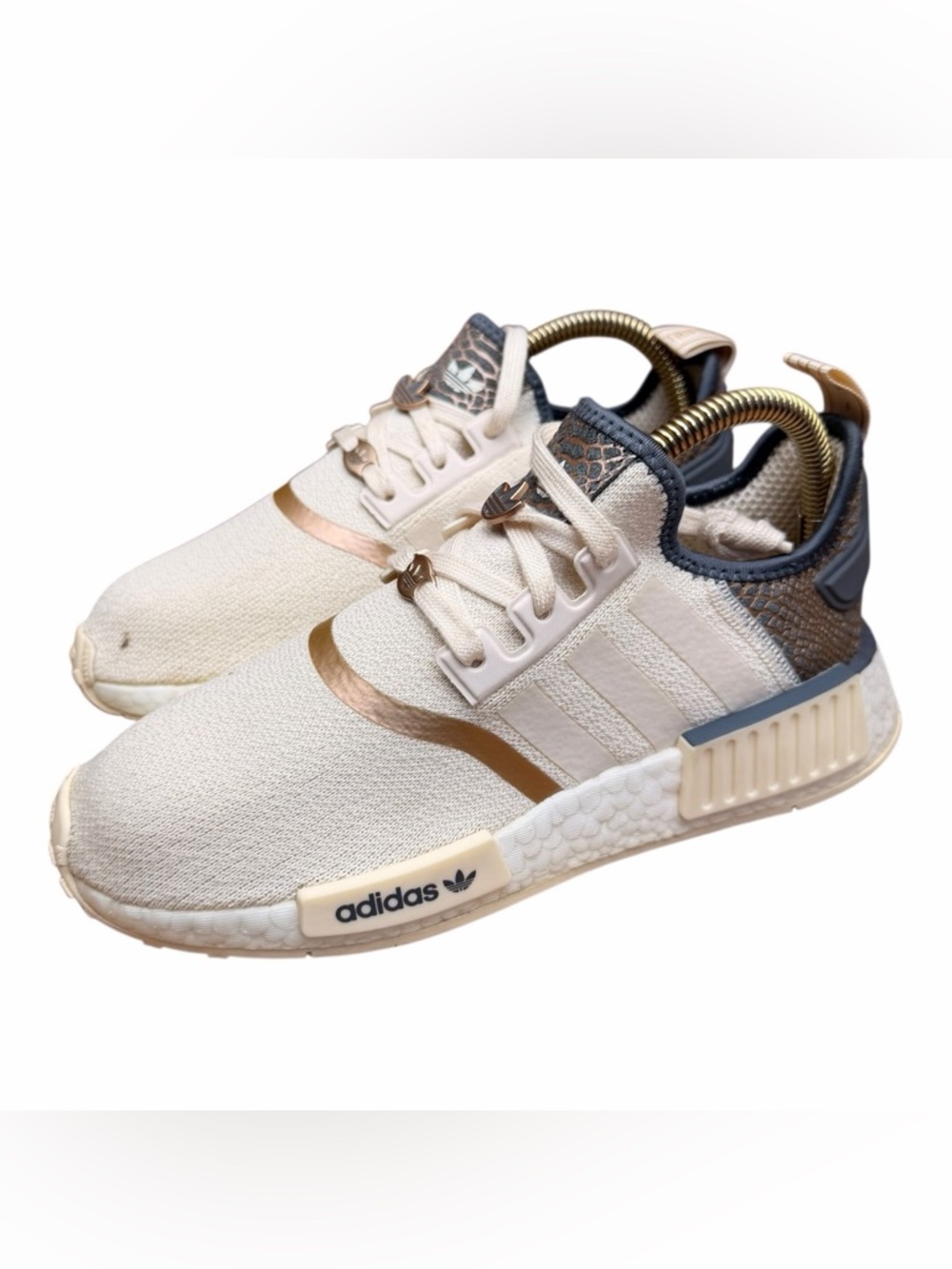 Adidas Women’s Cream and Gold Lifestyle Sneakers